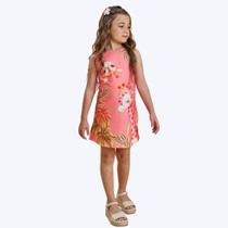 Vestido Em Molecotton Manga Curta Girafa Infantil Menina Infanti 82923 Coral Vestido Em Molecotton Manga Curta Girafa Infantil Menina Infanti 82923 Coral