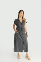 Vestido em Risca de Giz Midi Vestido em Risca de Giz Midi