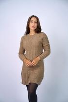 Vestido em tricot feminino mousse- 1098 Vestido em tricot feminino mousse- 1098