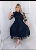 Vestido em tule com elastano Vestido em tule com elastano
