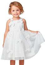 Vestido em Tule com Laços e Bordados Off Luluzinha Vestido em Tule com Laços e Bordados Off Luluzinha