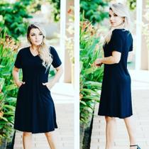 Vestido em viscolycra preto EXG