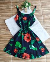 Vestido em viscose florido Vestido em viscose florido