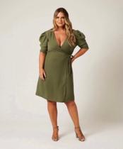 Vestido envelope verde escuro 46 Vestido envelope verde escuro 46