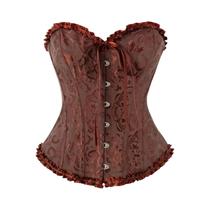 Vestido espartilho marrom escuro com cintura justa e top modelador para mulheres Vestido espartilho marrom escuro com cintura justa e top modelador para mulheres