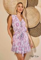 Vestido Estampa Exclusiva Soltinho Curto Perfect Way - P Veste 36/38 Vestido Estampa Exclusiva Soltinho Curto Perfect Way - P Veste 36/38