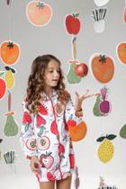 Vestido estampa frutinhas branco Vestido estampa frutinhas branco