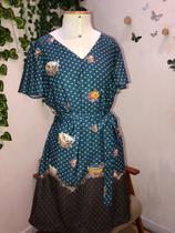 Vestido estampa recorte ponto palito kitson Vestido estampa recorte ponto palito kitson