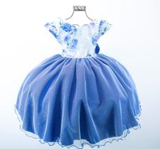 Vestido estampado azul royal Vestido estampado azul royal