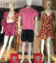 Vestido estampado de alça Vestido estampado de alça