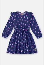 Vestido Estampado de Manga Longa Infantil Up Baby