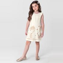 Vestido estampado infantil menina em cotton Mundi