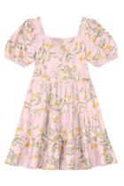 Vestido estampado infantil menina em cotton Mundi
