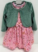 Vestido Estampado Luxo Infantil Menina C/ Bolero Zafielo 618
