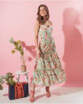 Vestido estampado mid mint