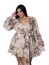 Vestido estampado plus saize