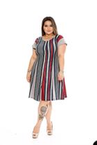 Vestido estampado plus size roupa feminina tamanho grande - SEROY