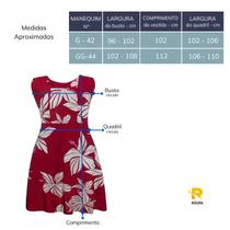 Vestido Estampado Regata Feminino Plus Size Malha Fria Liganete