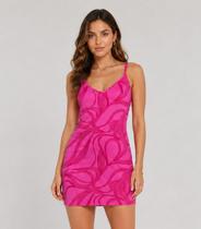 Vestido Estampado Rovitex Rosa Vestido Estampado Rovitex Rosa