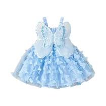 Vestido Estilo Princesa Para Bebê Menina, Roupas Com Suspensório De Borboleta Para 9 Meses a 3 Anos
