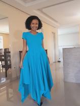 Vestido evangélica azul Vestido evangélica azul