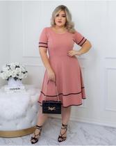 Vestido Evangélico Feminino Midi Godê Festa Igreja Barato Oferta Atacado