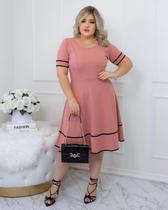 Vestido Evangélico Feminino Midi Godê Festa Igreja Barato Oferta Atacado