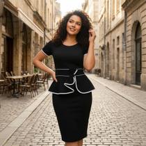 Vestido Evangélico Midi Tubinho Roupas Femininas Cristã Oferta Barato