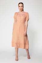 Vestido Evasê Bossa Nova - Bege Rosê Vestido Evasê Bossa Nova - Bege Rosê