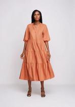 Vestido Evasê em tecido de algodão