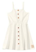 Vestido Evasê Malha Orgânica Off White Carinhoso 4