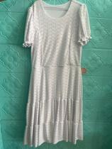 Vestido exg cor branco tamanho plus -Tamanho XG