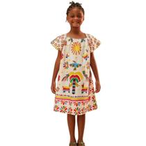 Vestido Fábula Lenço Animales Off White Verão Vestido Fábula Lenço Animales Off White Verão