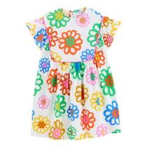 Vestido Fábula Malha Taua Flor Off White Verão