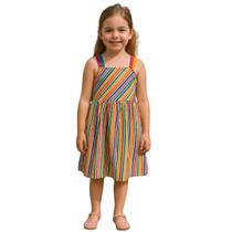 Vestido Fábula Multicor Mini Colorida Verão Vestido Fábula Multicor Mini Colorida Verão