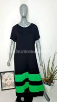 Vestido Faixa Com Bolso e Fenda Lateral Moda Femenina - nascimentomodas2020