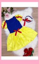 Vestido Fantasia Branca de Neve Curto Vestido Fantasia Branca de Neve Curto