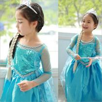 Vestido Fantasia Carnaval Halloween Princesa Frozen Elsa Elza Com Capa - Só Princesas