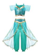 Vestido Fantasia Carnaval Halloween Princesa Jasmine Aladim