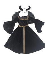 Vestido fantasia completa malévola com chifre e asas adulto feminina Vestido fantasia completa malévola com chifre e asas adulto feminina
