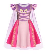 Vestido: fantasia de princesa roxa WonderBabe com capa, tamanho 6-7 Vestido: fantasia de princesa roxa WonderBabe com capa, tamanho 6-7