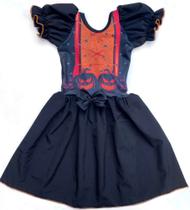 Vestido Fantasia Halloween Dia das Bruxas Bruxinhas Menina-Ana Fantasias Vestido Fantasia Halloween Dia das Bruxas Bruxinhas Menina-Ana Fantasias