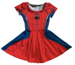 Vestido Fantasia Homem Aranha Infantil Vestido Fantasia Homem Aranha Infantil