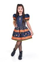 Vestido Fantasia Infantil Bruxa Bruxinha Abóbora Festas Halloween Vestido Fantasia Infantil Bruxa Bruxinha Abóbora Festas Halloween