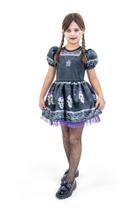 Vestido Fantasia Infantil Bruxa Bruxinha Mística Festas Halloween