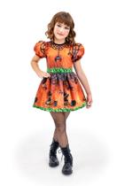 Vestido Fantasia Infantil Bruxa Bruxinha Teias Festas Halloween Vestido Fantasia Infantil Bruxa Bruxinha Teias Festas Halloween