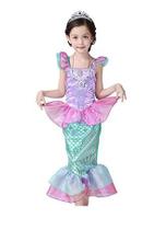 Vestido Fantasia Infantil Luxo Princesa Sereia Ariel Lilás e Rosa Vestido Fantasia Infantil Luxo Princesa Sereia Ariel Lilás e Rosa