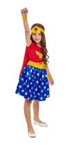 Vestido Fantasia Infantil Mulher Maravilha