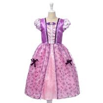 Vestido Fantasia Infantil Princesa Lilás Roxo