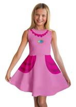 Vestido Fantasia Infantil Princesa Peach Super Mário
